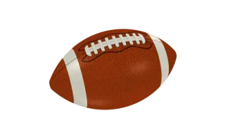 a football ball on a white background
