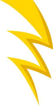 a yellow lightning bolt