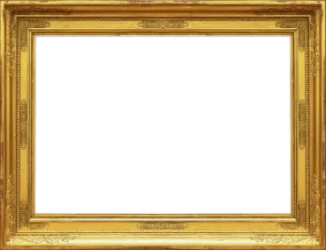 a gold frame on a white background