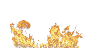 fire on a white background