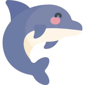 a dolphin with its mouth open