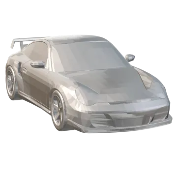 a gray car on a white background