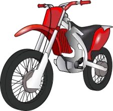 a red and white dirt bike