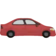 a red car on a white background