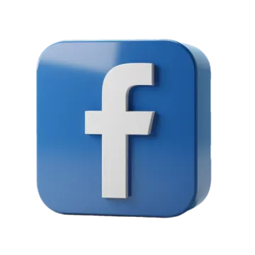the facebook logo on a white background