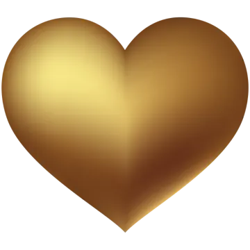 a gold heart