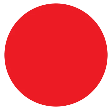 a red circle on a white background