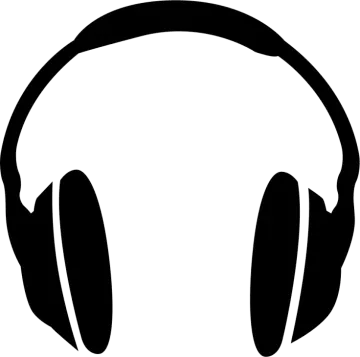 a black and white headphones