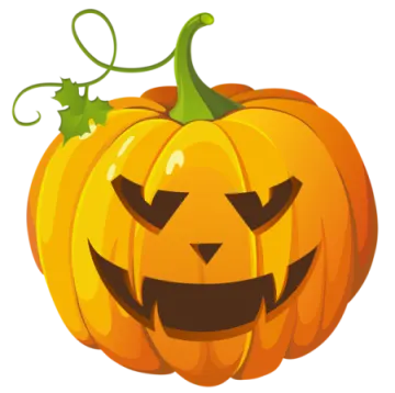 a pumpkin with an evil face on it