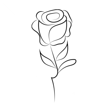 how to draw a rose step by step
