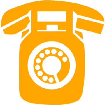 an orange phone with a white background