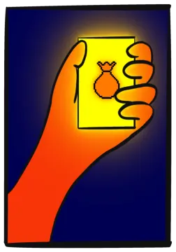 a hand holding a piece of paper with a heart on it