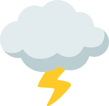 a cloud with a lightning on it