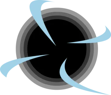 an image of a black and blue circle