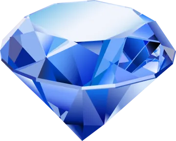 a blue diamond on a white background