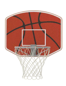 a basketball hoop on a white background