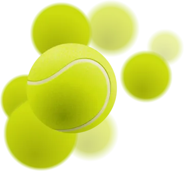 a group of tennis balls on a white background