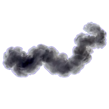 a black smoke cloud on a white background