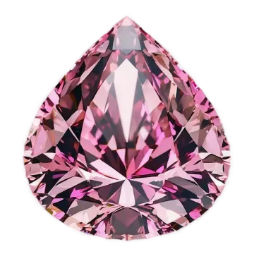 a pink diamond on a white background