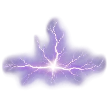 purple lightning on white background photo