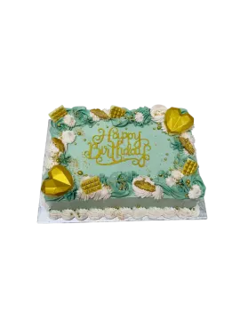 a birthday cake with the words happy birthday on it