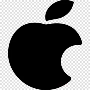 an apple logo on a transparent background