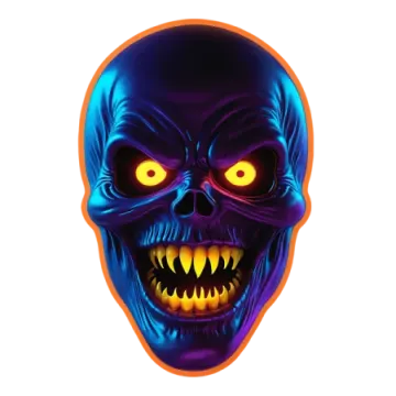 an image of a skull with glowing eyes