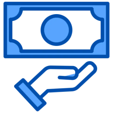 a hand holding a money bill