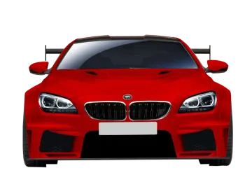 a red sports car on a white background