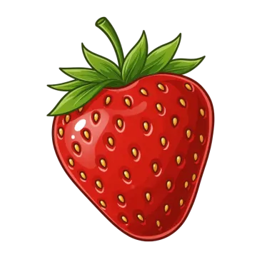 a strawberry on a white background