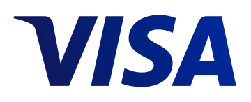 the visa logo on a white background
