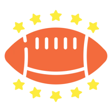 a football ball with stars around it