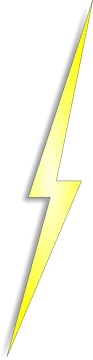 a yellow lightning bolt on a white background