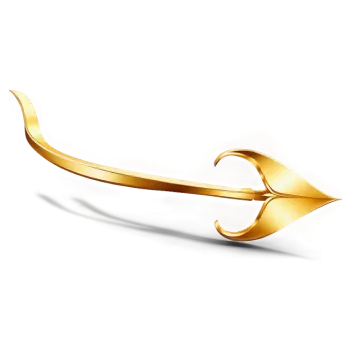 a gold arrow on a white background