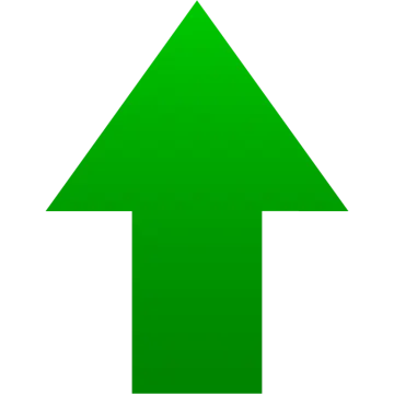 a green arrow pointing up
