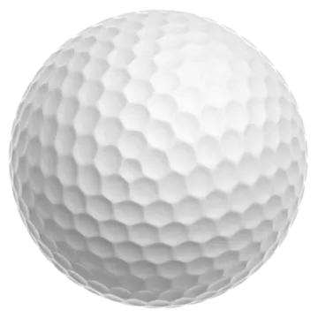 a golf ball on a white background