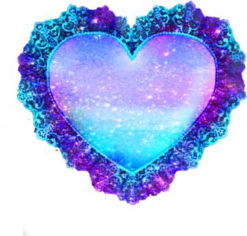 a blue and purple heart with stars on it