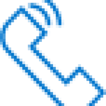 a blue and white icon with the letter p