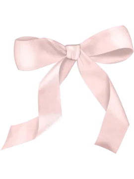a pink ribbon on a white background