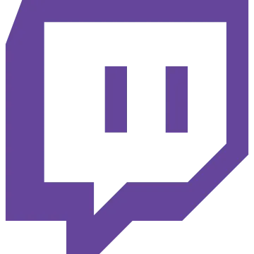 a purple and white logo with the letter q
