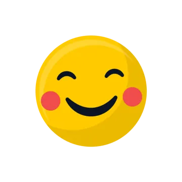 a yellow smiley face with red eyes