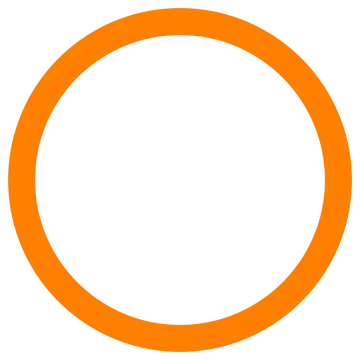 an orange circle on a white background