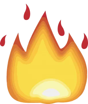 a fire with red and yellow flames
