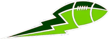 a green and white football ball on a white background