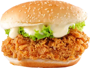 a chicken sandwich on a bun