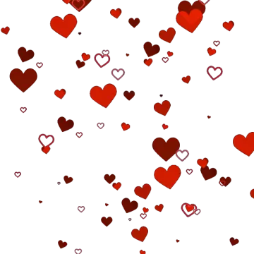a bunch of red hearts on a white background
