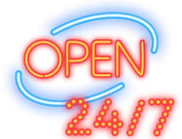 a neon sign with the words open on it