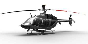 a black helicopter on a white background