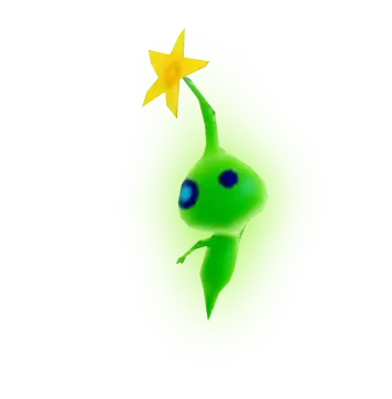 a green fish with a yellow star in its mouth