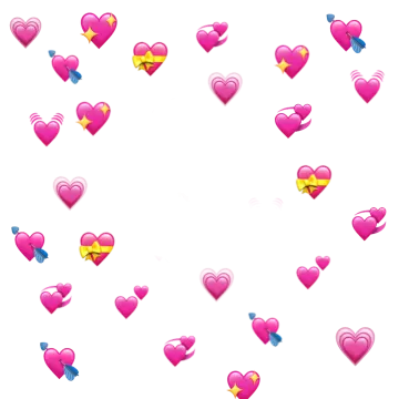 a bunch of pink hearts on a white background